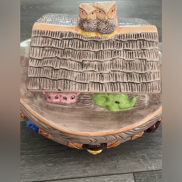 Vintage 1996 treasure craft Noah's Ark ceramic cookie jar large - Picture 3 of 7